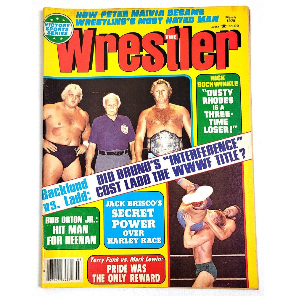 THE WRESTLER MAGAZINE - MARCH 1979 / DUSTY RHODES / BRUNO / TERRY FUNK